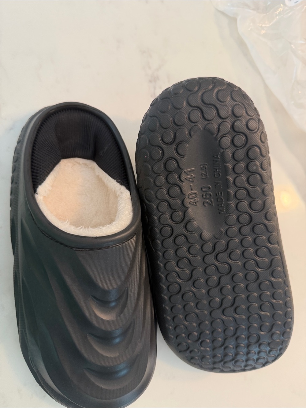 Terra black Slip-On Fleece-Lined recovery slipper - Picture 3 of 3
